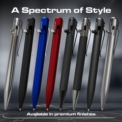BASTION Bolt Action Pen | Aluminum Blue | Durable Professional Ballpoint Pen
