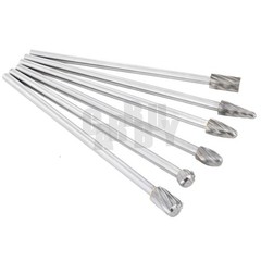 6pcs 10mm Rotary Aluminum Cut Burr 6mm 1/4″ Shank 150mm Long Reach Carbide Burs