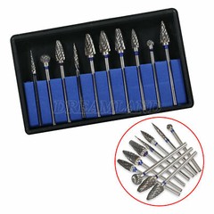 Dental Lab Polishing Drills Tungsten Steel Carbide Bur HP 2.35MM Burs 10 Model