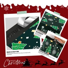 25 PCS 10×13 Inch Christmas Poly Mailers Tree Print Waterproof Shipping Bag