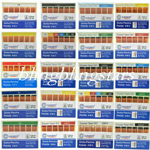 1 Box Dental Gutta Percha Points 0.02 /0.04/ 0.06 GAPADENT 15 Size For Choose