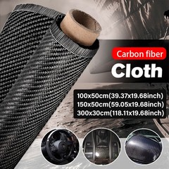 50 * 150CM Real Carbon Fiber Fabric Cloth Roll 3k 200gsm 2×2 Twill Weave Black