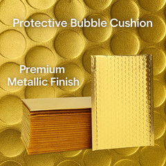 ANY SIZE Metallic GOLD Poly Bubble Mailers Envelopes shipping bags