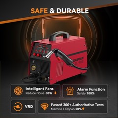 ARCCAPTAIN 6-in-1 Aluminum MIG Welder, 200A Flux Core MIG/Gas MIG/Lift TIG