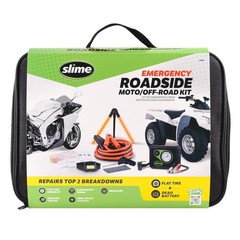 Slime 50161 Emergency Roadside Kit with Flat tire Repair and Booster Cables for