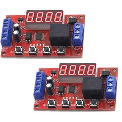 2Pc DC5V 10A Adjustable Time Delay Relay Module LED Digital Timer Control Switch
