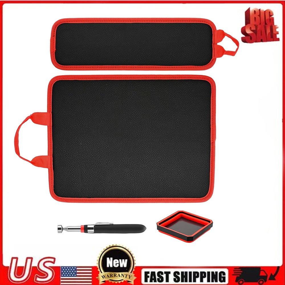 2 Magnetic Tool Mats & 1 Magnetic Parts Trays & 15 lb Telescoping Pickup Pen A++