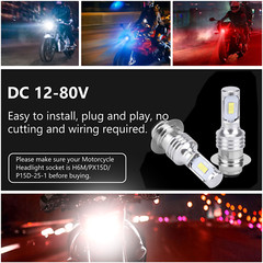 2x For Honda Recon 250 1997-2004 H6M LED Headlight 6000k White Bulbs