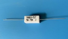 5x 75E-LRW-5W-B 5% YAGEO RESISTOR WIREWOUND 75 OHM 5W 5% AXIAL 75W-5-ND