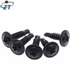 US 50-5000 Black 1” Phosphate ZT Wafer Head Self Tapping/Drilling Screws Screw