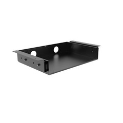 Mofangtech 13 inch Under Desk Slide Out Storage Shelf, Sliding Black