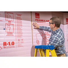 FOAMULAR 1/4 In. X 4 Ft. X 50 Ft. R-1 Fanfold Rigid Foam Board Insulation Sheath