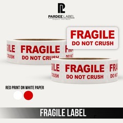 Fragile Do Not Crush Stickers 1×3” Red White Shipping Labels | 250 Roll