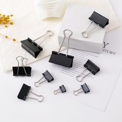 Binder Clips Big Clamps 40 PCs 1.6 inches Metal Black Binding Paperwork Clamp…