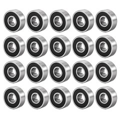20 Pcs 6mmx17mmx6mm Double Sealed 606-2RS Ball Bearings High Carbon Steel Z1