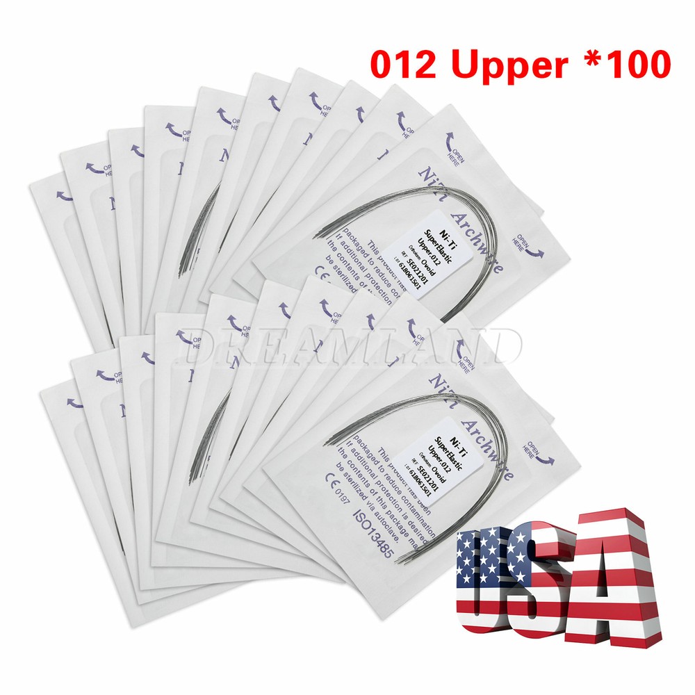 Dental Orthodontic Niti Super Elastic Ovoid Form Round Arch Wire 012 Upper