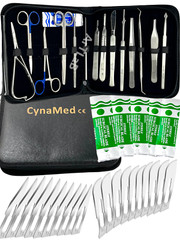 Premium 55 Pc Army Surgical Kit Sutures, Scalpel, Hemostats – Military First Aid