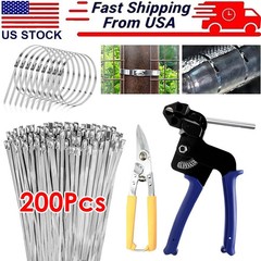 Stainless Steel Cable Tie Gun Set – Heavy Duty Metal Zip Tie Tool Kit with 150PC