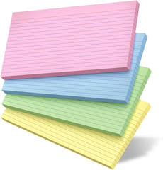100 Count Colored Index Cards 5×8 Lined Colorful Notecards 4 Color Lined Flashca