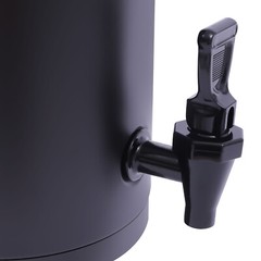 11.42*7.09*12.6in 2.11Gal Black Oval Insulated Beverage Dispenser W/ Thermometer