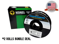 (Made in USA) ER308LSI .035 in. Dia 10lb. Mig Welding wire (2 Rolls)