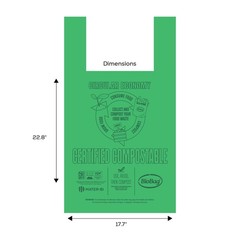 Biobag Usa 100 Certified Compostable Shopping Bags 20 Lb Capacity 10 Gallon 500
