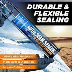 Professional Automotive Seam Sealer, Paintable Quick-Set Polyurethane Auto Body