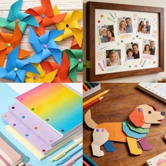 moinkerin 200 Pcs Mini Brads for Paper Crafts 0.3 x 0.55inch Brad Fasteners M…
