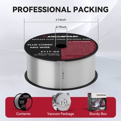 2 Pack Flux Core MIG Welding Wire .030″ & .035″ E71T-GS Gasless Mild Steel 2LBS