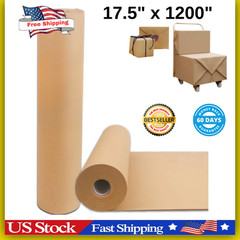 17.5″ x 1200” Brown Kraft Paper 50 lb Basis Thick Roll Packaging Shipping NEW**