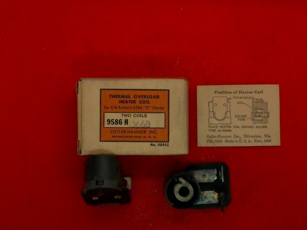 CUTLER-HAMMER HEATER COIL 9586H1366B-BOX OF TWO