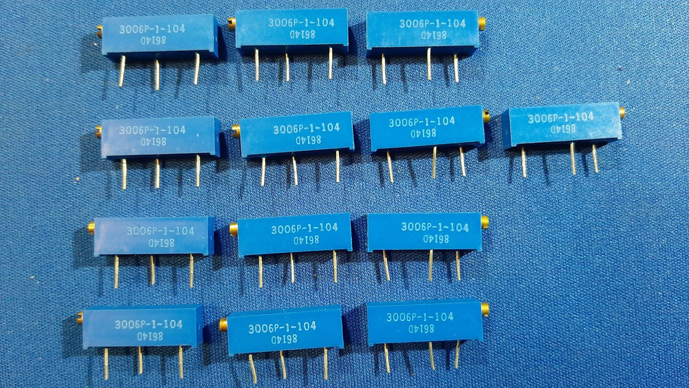 Lot of 13 Bourns 3006P-1-105 Trimmer Potentiometer 100K Ohm .75W