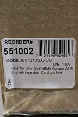 New Outdoor Wi-fi Box Clear Door Cord Grip Hole Ventev 12x10x5 NEMA V12105LC-CG