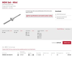 New THK MDK0801-3G2+165LC7 x165mm Ballscrew 8mm dia. x 1mm Pitch + Machined Ends