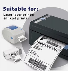 4″x6″ Fanfold Direct Thermal Shipping Labels for Zebra and Rollo 500 PCS