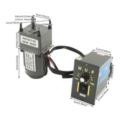 110V Reversible AC Gear Motor with Variable Speed Controller 27 RPM Fast Deliver