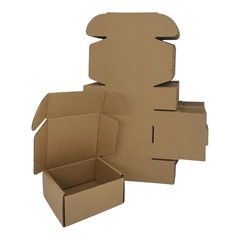 50 Pack Small 4x4x2” Shipping Boxes, Brown Corrugated Cardboard Mailers for …