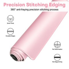 GIRPKPAD Pink Large Mouse Pad with Superior 31.5 x 11.8 x 0.3 inches,