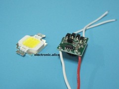 1pcs 10W Cool White 6000-6500k High Power LED + 10Watt Driver 12-24V DC