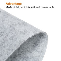 28″x13″ Desk Mat Protector Felt Dual Side Mouse Pads Writing Mat Gray