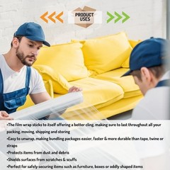 Cast Hand Pallet Stretch Wrap Plastic Bundling Shrink Film Clear