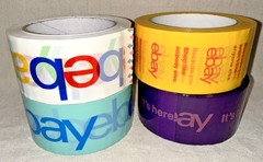 eBay Branded Packing Tape 2″ x 75′ 4 Roll Set Multi Color New