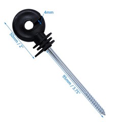 50x 5.9 Inch Electric Fence Wire Insulator Stand Off Screw in Insulator Fence…