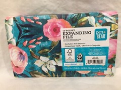 Expanding Folder 13 Pockets Organizer Checks Receipts Coupons Tickets Pen + Gear