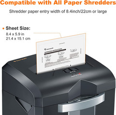 Paper Shredder Lubricant Sheets,12-Pack (8.4 X 5.9 Inch/Piece)