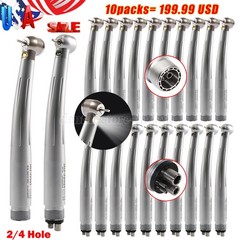 Dental Fiber Optic LED E-generator high speed handpiece Turbine 2 Holes/4 Holes