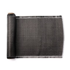 150cm x 20cm Real Carbon Fiber Fabric Cloth Roll 3k 200gsm 2×2 Twill Weave Black