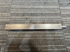 Square Idler Shaft Round End Bar 24″ Over All Length x 2″ Width, Silver
