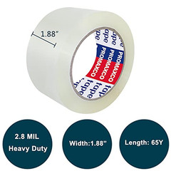 Heavy Duty Packing Tape with Dispenser, 1.88 Inch X 65Y, 6 Rolls | 1 Dispenser I