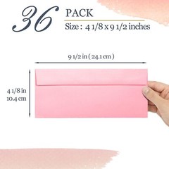 Colored Envelopes 36-Pack #10 Business Size Assorted Colors